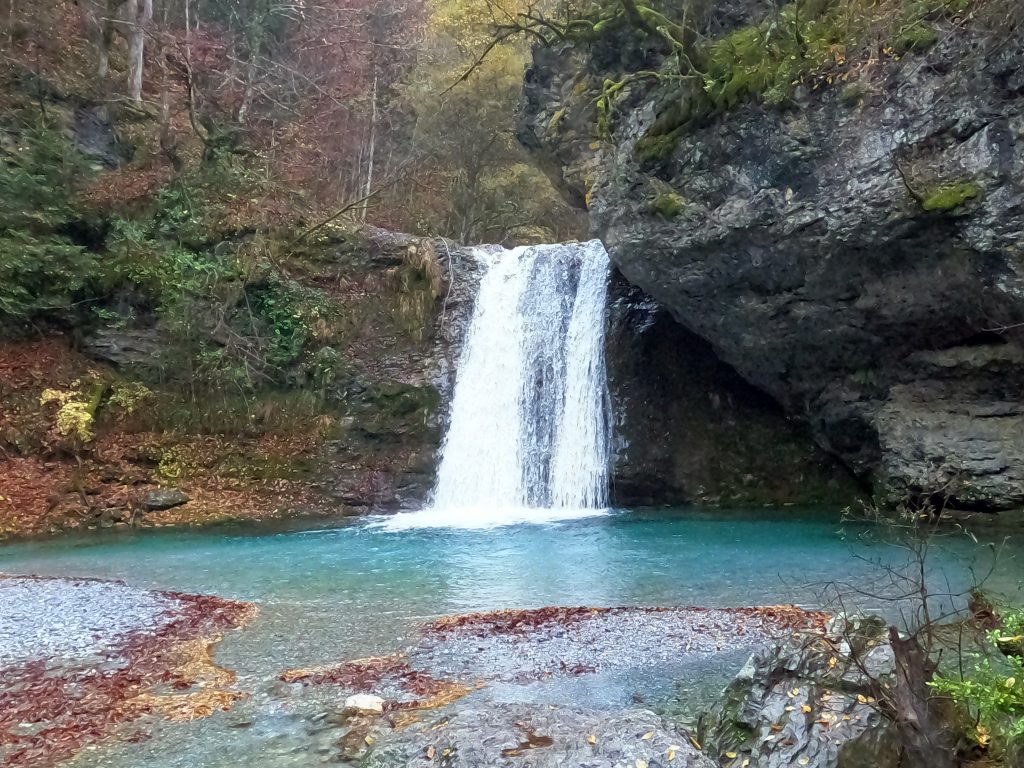 Enipeas waterfall, the birthplace of Apollo and Artemis