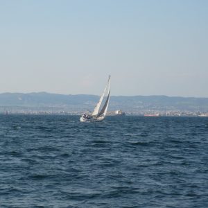 Sailing towards Mt Olympus