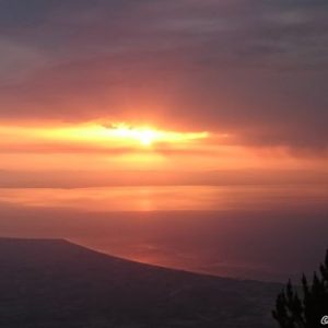 Sunsrise from Petrostrouga refuge Mount Olympus