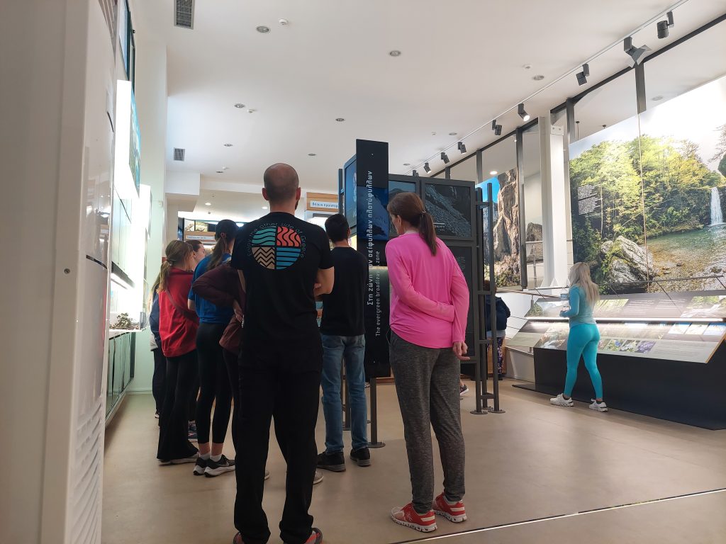 Guided tour at the exhibition center of Olympus National Park