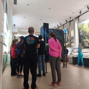 Guided tour at the exhibition center of Olympus National Park